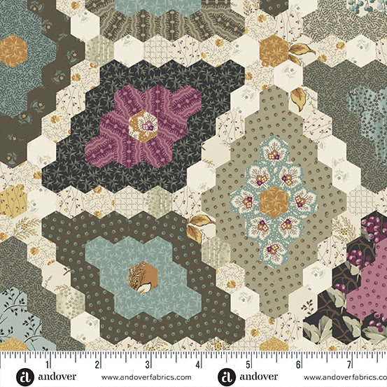 Fabric SUGAR AND CREAM GARDEN PATCH 108