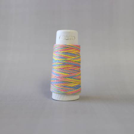 Cosmo Hidamari Sashiko Variegated Thread 30 Meters Rainbow Sorbet # 89-303