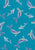 GLOW in the DARK Fabric HUMPBACK WHALES3 Turquoisy from Ocean Glow Collection By Lewis and Irene D#A781 C#1