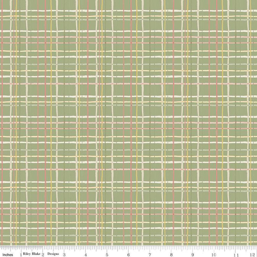Fabric PLAID GREEN from LOVE ME MORE Collection from Riley Blake Designs, SKU: C15634-GREEN