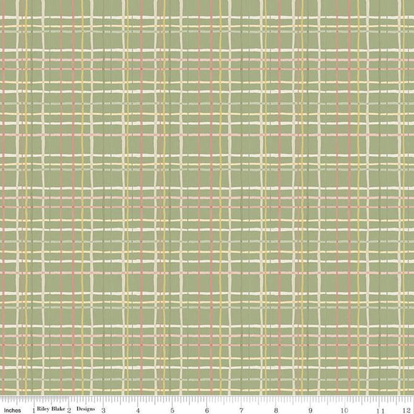 Fabric PLAID GREEN from LOVE ME MORE Collection from Riley Blake Designs, SKU: C15634-GREEN