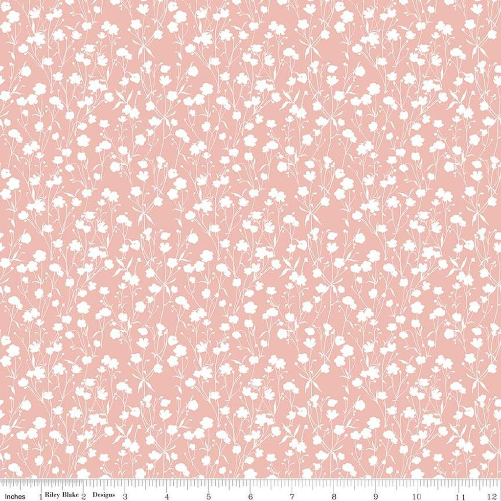 Fabric TONAL CORAL from LOVE ME MORE Collection from Riley Blake Designs, C15635-CORAL