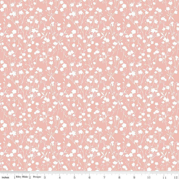 Fabric TONAL CORAL from LOVE ME MORE Collection from Riley Blake Designs, C15635-CORAL