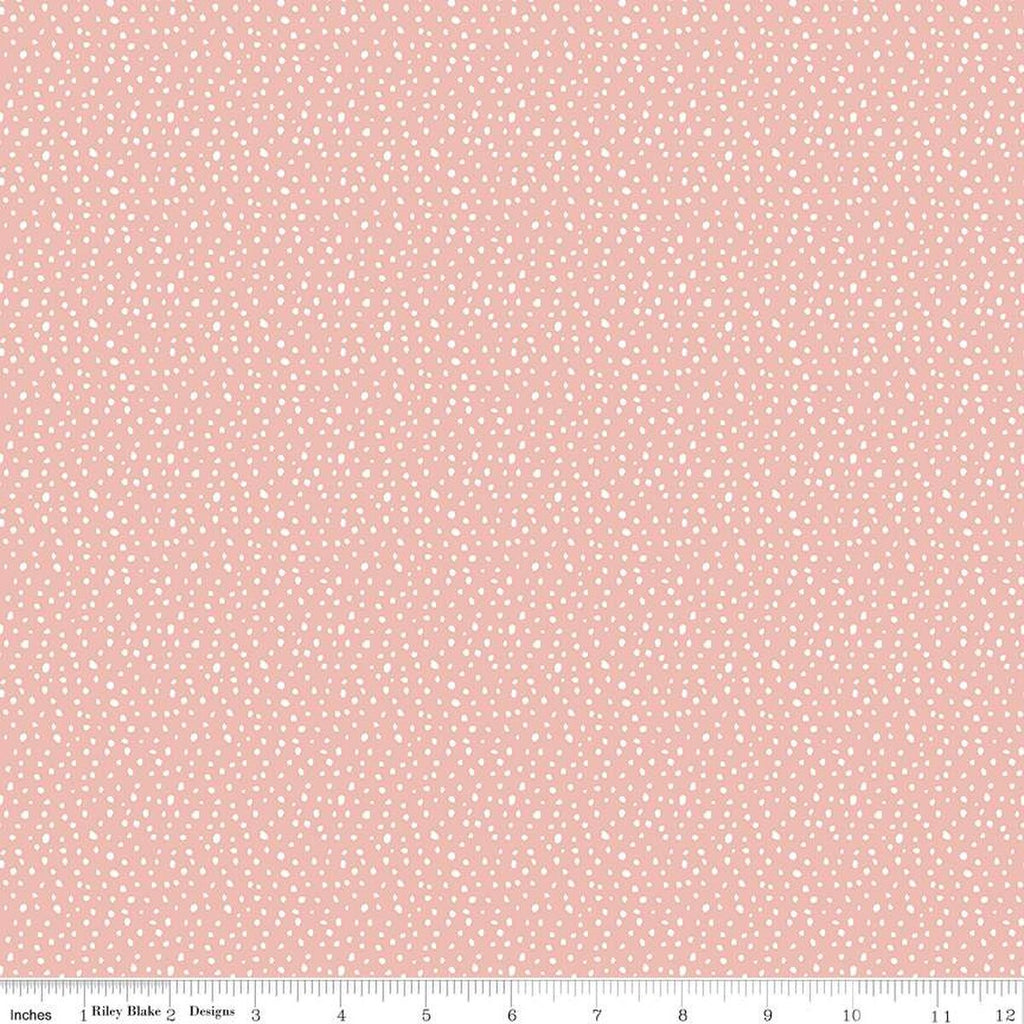Fabric SEEDS CORAL from LOVE ME MORE Collection from Riley Blake Designs, C15636-CORAL
