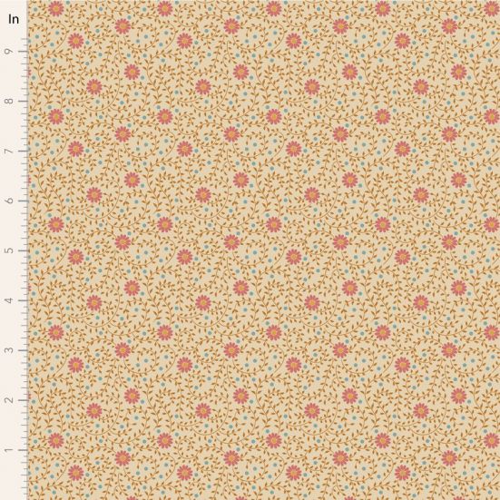 Fabric SANCTUARY DAISYDREAM TAN by TILDA, TIL100568