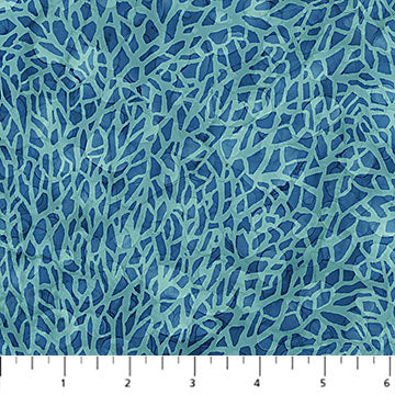 Fabric CORAL BLENDER BLUE from SEA BREEZE Collection by Deborah Edwards and Melanie Samra, DP27103-44