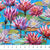 Fabric LOTUS Blue Multi from LOTUS Collection by Tim Parker for Northcott, DP28423-44