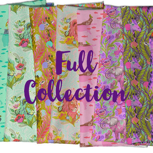 Fabric Bundle of 8 Fat 1/4s from EVERGLOW Collection, by Tula Pink For Free Spirit Fabrics