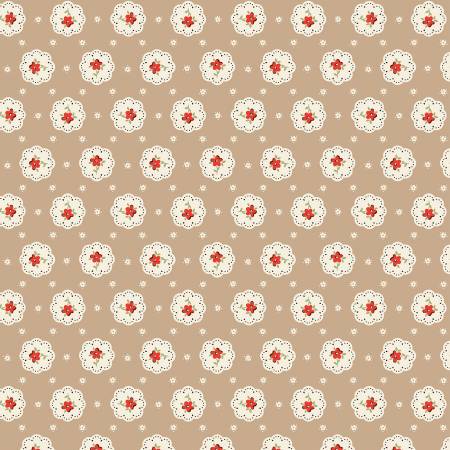 Fabric BAKE SALE BROWN by Elea Lutz from the My Favorite Things Collection for Poppie Cotton, # FT23703