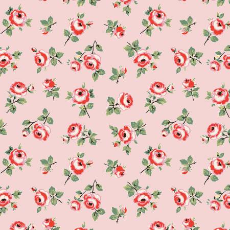 Fabric ROSE PETALS PINK by Elea Lutz from the My Favorite Things Collection for Poppie Cotton, # FT23713