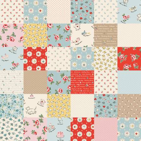 Fabric NAPTIME MULTI by Elea Lutz from the My Favorite Things Collection for Poppie Cotton, # FT23721