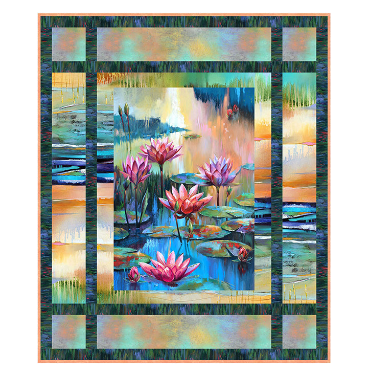 QUILT Kit PICTURE PERFECT, featuring LOTUS Collection by Tim Parker for Northcott