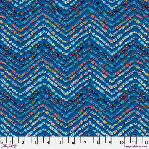 Fabric VETRO-MARINE by Odile Bailloeul from Murano Collection for Free Spirit Fabrics PWOB094.MARINE