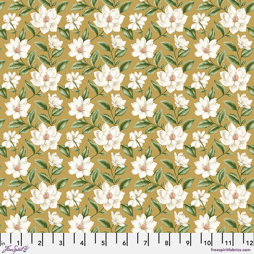 Fabric GRANDIFLORA GOLD, from Country Romance Collection, for Free Spirit, PWSA075.GOLD