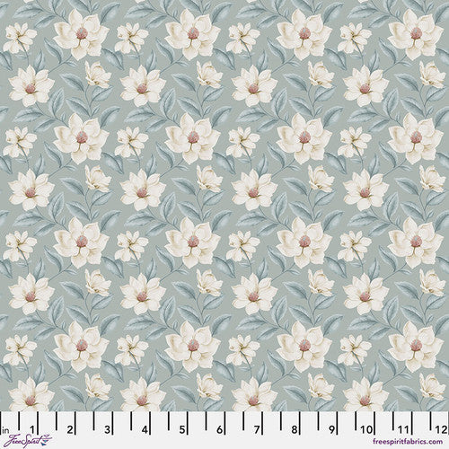 Fabric GRANDIFLORA SLATE, from Country Romance Collection, for Free Spirit, PWSA075.SLATE