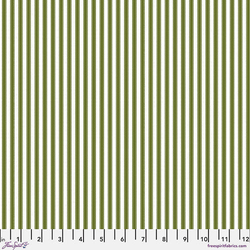 Fabric PINETUM STRIPE FOREST, from Country Romance Collection, for Free Spirit, PWSA077.FOREST