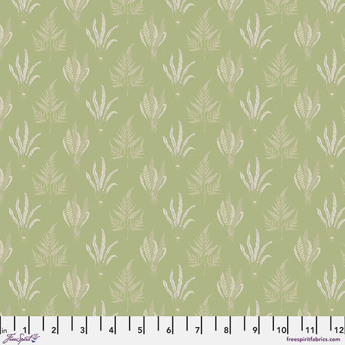 Fabric WOODLAND FERNS SAGE, from Country Romance Collection, for Free Spirit, PWSA079.SAGE