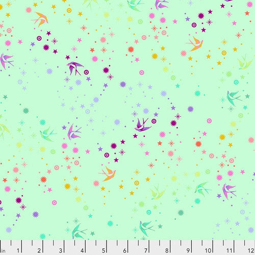 Fabric, NEON TRUE COLORS - MINT, Neon Fairy Dust, PWTP133.MINT, from Tula Pink for Free Spirit