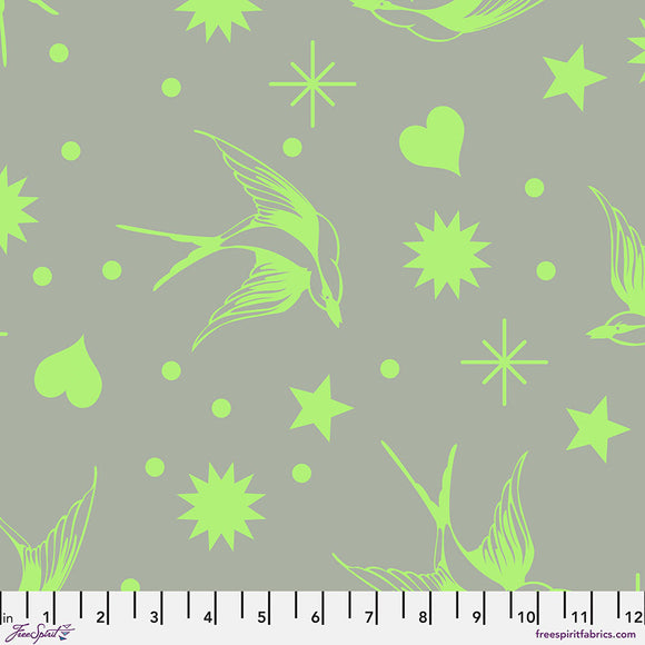 Fabric, NEON TRUE COLORS - KARMA, Neon Fairy Flakes, PWTP157.KARMA, from Tula Pink for Free Spirit