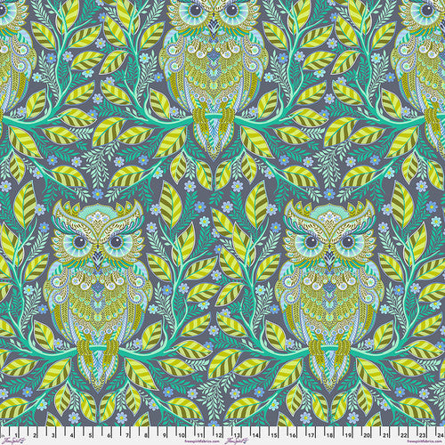 Fabric HOOTIE PAOOTY STARLIGHT from FULL MOON FOREST II collection, PWTP244.STARLIGHT by Tula Pink
