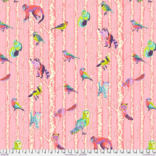 Fabric FAMILY TREE HONEY, from FULL MOON FOREST II collection, PWTP245.HONEY by Tula Pink
