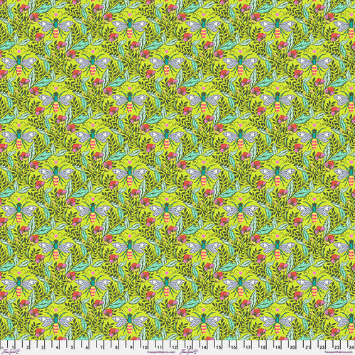 Fabric SHAKE YOUR HONEY MAKER ENCHANTED, from FULL MOON FOREST II collection, PWTP248.ENCHANTED, by Tula Pink