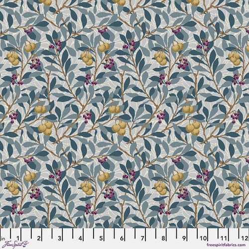 Fabric ARBUTUS SLATE, Red House Collection, Original Morris & Co, PWWM117.SLATE