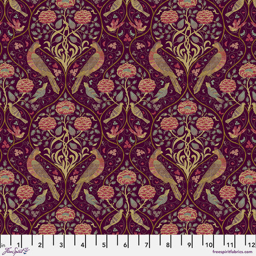 Fabric SMALL SEASONS BY MAY MULBERRY, Red House Collection, Original Morris & Co, PWWM126.MULBERRY
