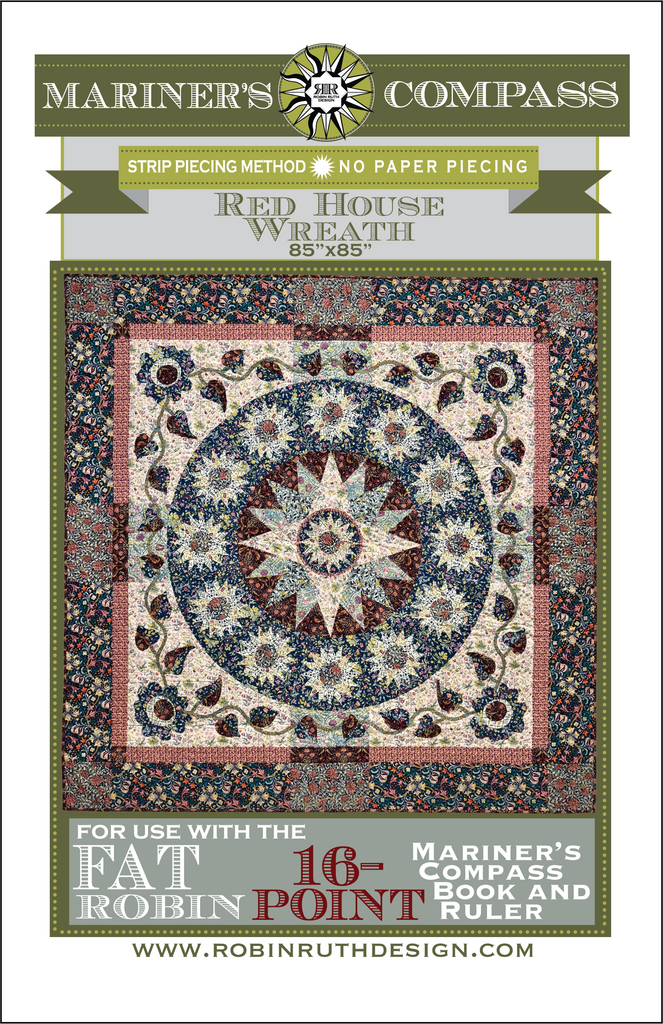 RED HOUSE WREATH Pattern by Robin Ruth Design