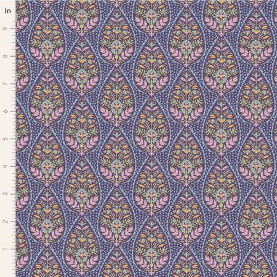 Fabric SANCTUARY ADINA EGGPLANT by TILDA, TIL100571