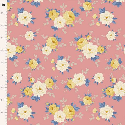 Fabric SUNDAY BRUNCH PERNILLE PINK by TILDA, TIL100593