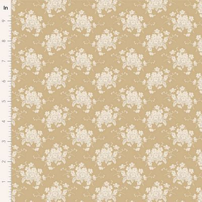 Fabric SUNDAY BRUNCH WHITE FLOWER SAND by TILDA, TIL100600