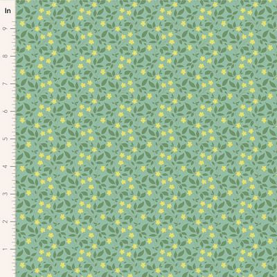 Fabric SUNDAY BRUNCH Blenders TIPSY TEAL by TILDA, TIL110115