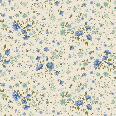 Fabric 108" WIDEBACK, Blue/Teal from ELLIE Collection by TILDA
