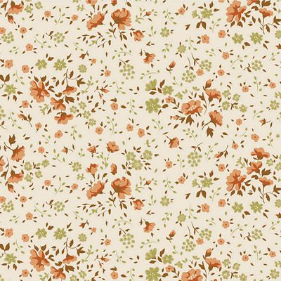 Fabric 108" WIDEBACK, Ginger/Olive from ELLIE Collection by TILDA