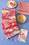 Fabric, 5 Fat 1/4s (20" X 22") bundle from Tilda, JUBILEE Collection RED, 300182