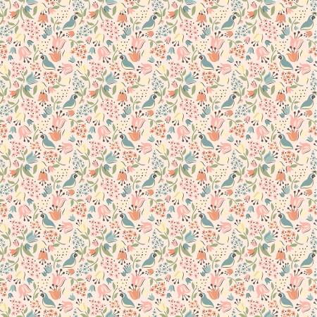 Fabric QUAIL HOLLOW BLUSH for Poppie Cotton, # WW25105