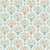 Fabric LIGHT TEAL FLOWER POTS for Poppie Cotton, # WW25116