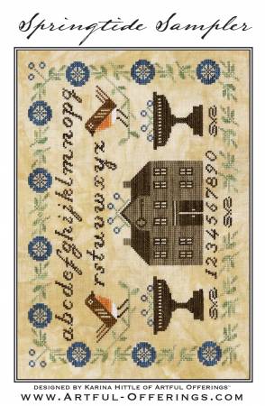Cross-Stitch Sampler Pattern SPRINGTIDE SAMPLER # XS24200 by Artful Offerings