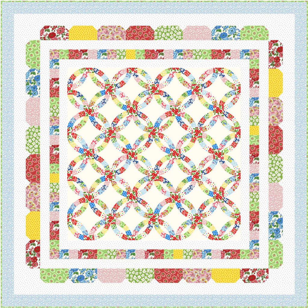 Quilt Kit GARDEN WHIRL, Featuring MERRY-GO-ROUND Collection from Whistler Studios