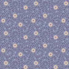 Fabric SANCTUARY DAISYDREAM PITCH BLUE  by TILDA, TIL100573