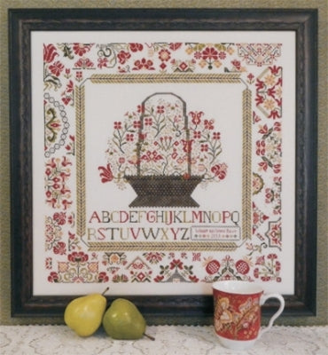 Cross-Stitch Sampler Pattern CORNWALL COTTAGE SAMPLER by Karen Kluba from Rosewood Manor, S-1025