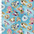 Quilting Fabric Dog Heads from The GOOD DOGS TOO Collection by Connie Haley from 3 Wishes, 14847-BLUE