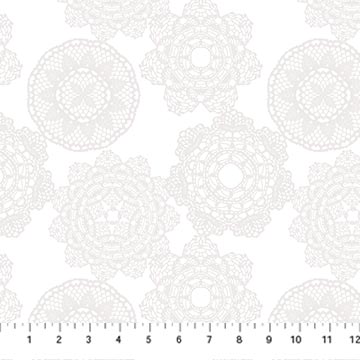 Fabric Pigment White 24902-10 from the Tea for Two Collection by Northcott Studio