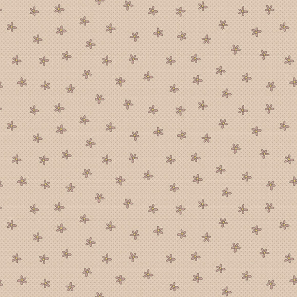 Henry Glass Fabric Taupe Daisy # 2635-39 from My Neighborhood Collection by Anni Downs