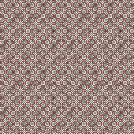 Henry Glass Fabric FOULARD, 2899-58 Raisin, from Market Garden Collection by Anni Downs