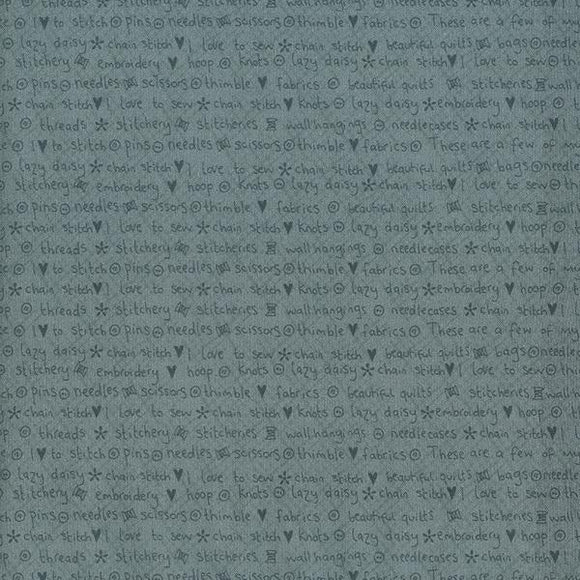 Quilting FABRIC from Lecien, One Stitch At a Time Collection by Lynnette Anderson. 35076-70 Words