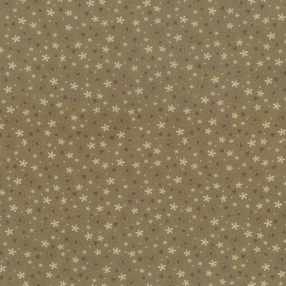 Quilting FABRIC from Lecien, One Stitch At a Time Collection by Lynnette Anderson. 35077-11 Tiny Flowers and Hearts