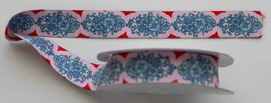 Tilda Jacquard Ribbon, Pink, Sunkiss Collection, 400008