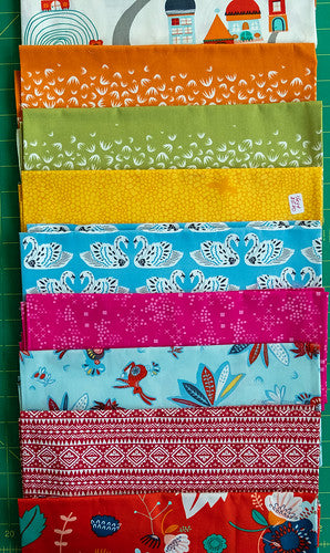 Fabric Bundle of 9 HALF-YARDS from Tallinn Collection, by Jessica Swift, from Art Gallery Fabrics.